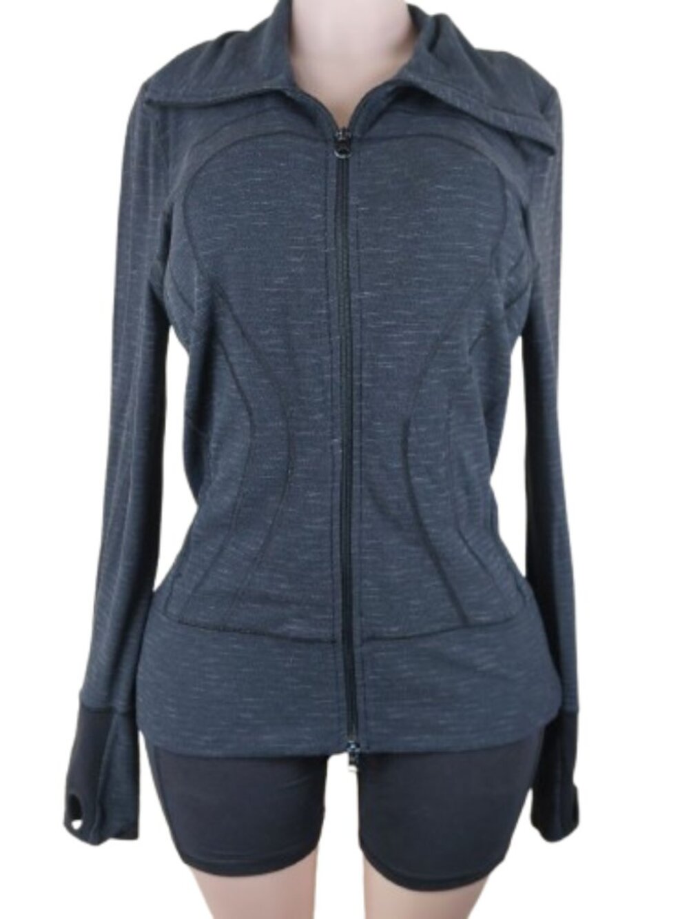 Lululemon Women's Heather Gray In Stride Athletic Full-Zip Define Jacket Size 8